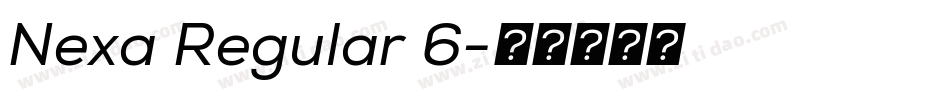 Nexa Regular 6字体转换